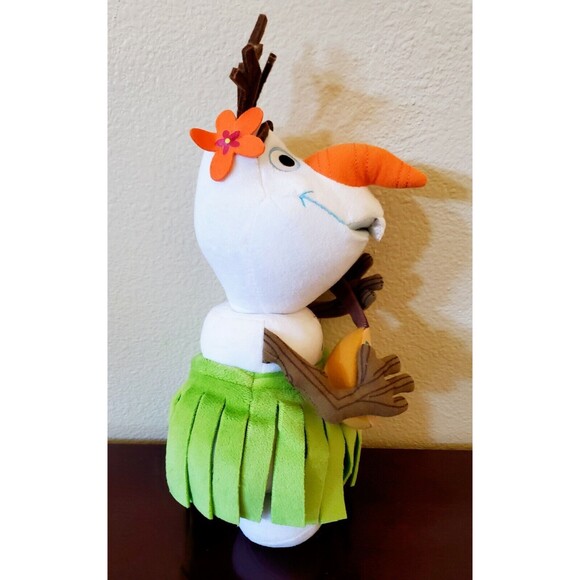 NWT New Olaf with Hula Skirt & Ukulele Plush Doll Frozen Movie Disney Store - Picture 4 of 9